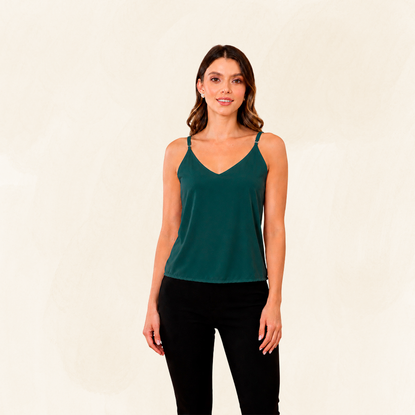 Blusa básica Debora de Tiras