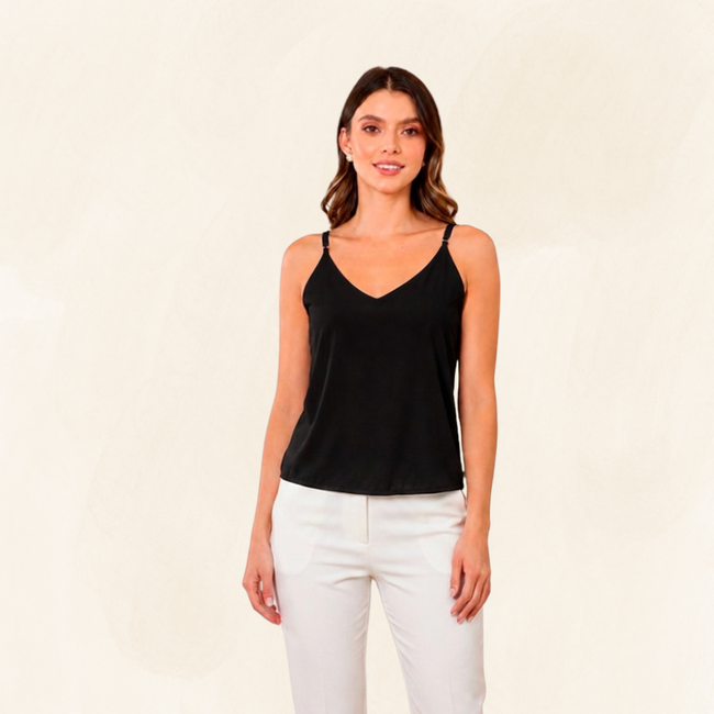 Blusa básica Debora de Tiras