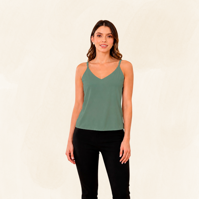 Blusa básica Debora de Tiras